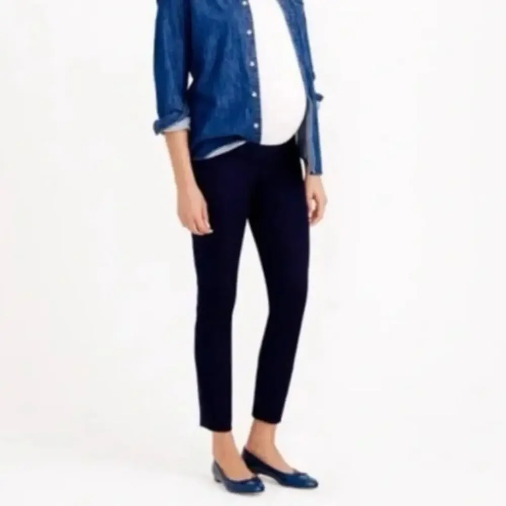 J. Crew Navy Blue Side Panel Maternity Minnie Pants Size 12